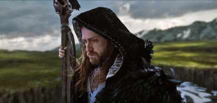 Medivh (Ben Foster) looks more like a hipster Jesus than the world's most respected sorcerer. 
