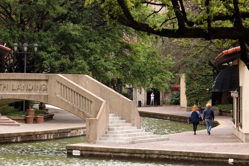 A view of the Mandalay Canal Walk at Las Colinas in Irving, Texas, Tuesday, April 27, 2021....