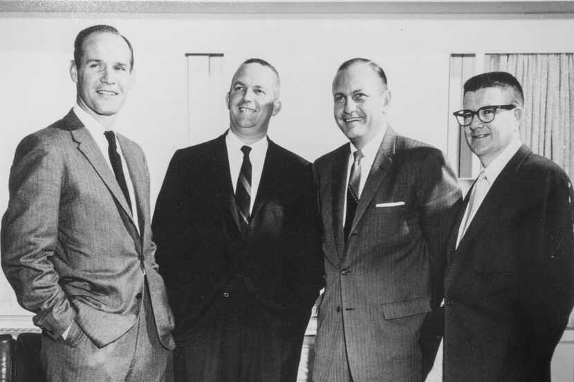 The early Dallas Cowboys "brain trust" -- Tom Landry, Bedford Wynne, Tex Schramm and Clint...