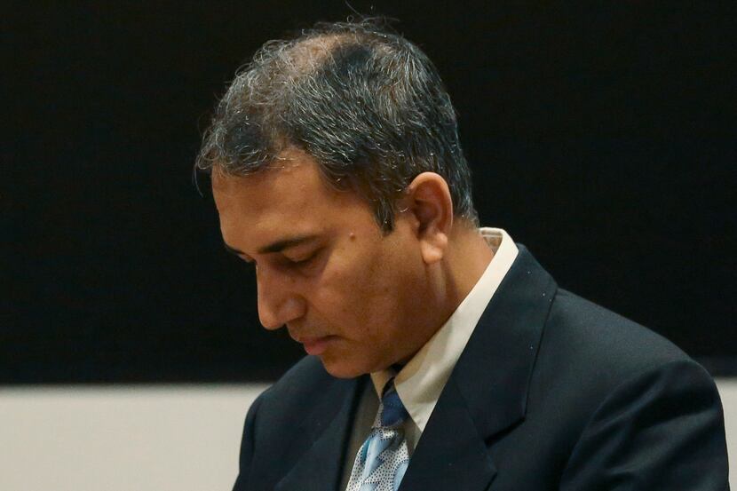 Dr. Shafeeq Sheikh awaits his sentencing at Harris County Family Law Center on Friday, Aug....