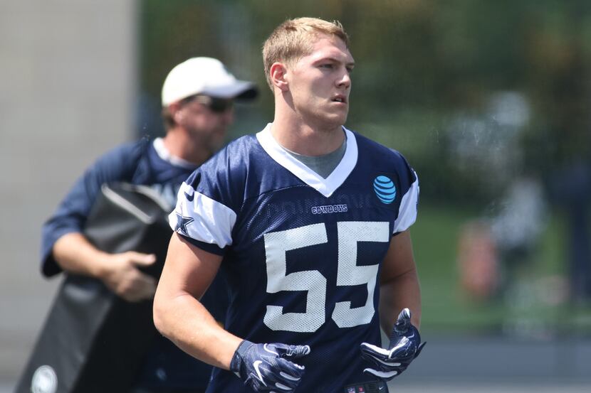 Dallas Cowboys linebacker Leighton Vander Esch during the team's rookie camp at The Star in...