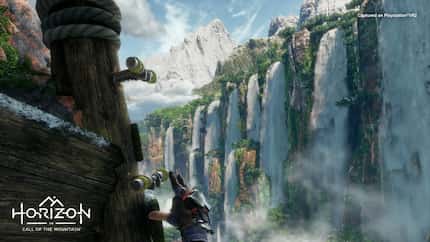 A screenshot from "Horizon Call of the Mountain" for the PlayStation 5, a game exclusive to...