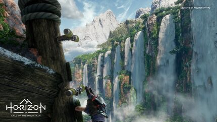 A screenshot from "Horizon Call of the Mountain" for the PlayStation 5, a game exclusive to...