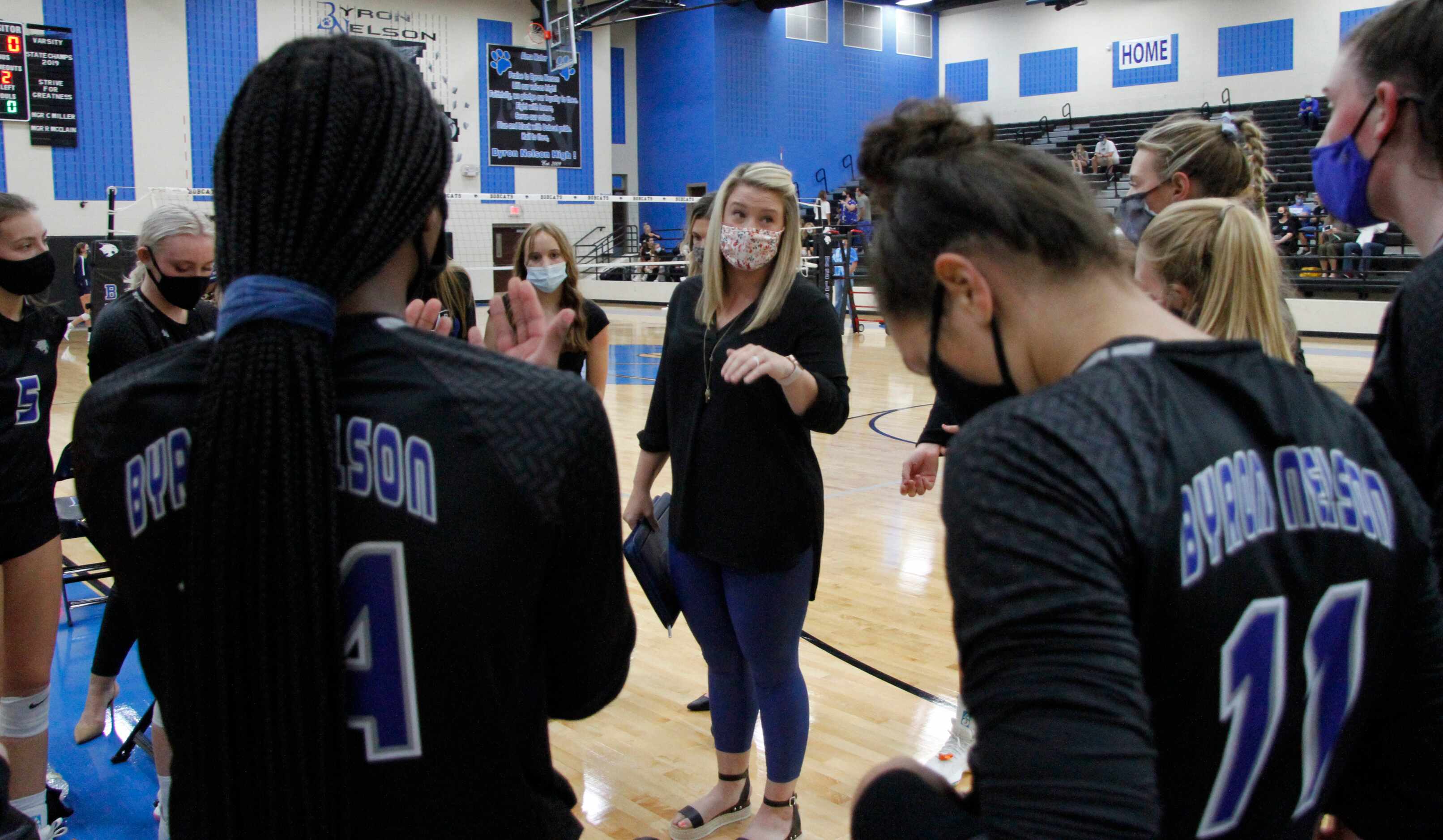 Trophy Club Byron Nelson head coach Brianne Groth shares some last minute wisdom and game...