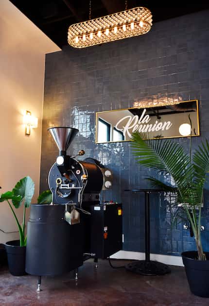 The coffee roaster on display in the corner of La Reunion is “one of the most expensive...