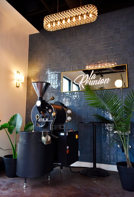 The coffee roaster on display in the corner of La Reunion is “one of the most expensive...