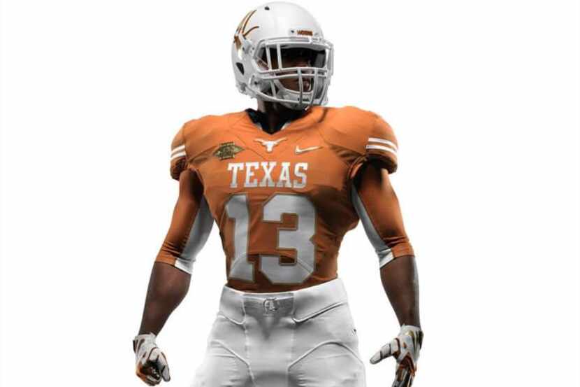 Nike has worked with Texas on uniform designs, including this look for the 2013 AT&T Red...