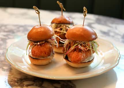 The Little Fried Grouper Sandwiches are a treat at the new Green Point Seafood and Oyster...