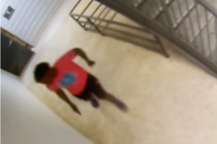 A screengrab of surveillance footage allegedly showing Jaedon Stallworth, provided by Dallas...