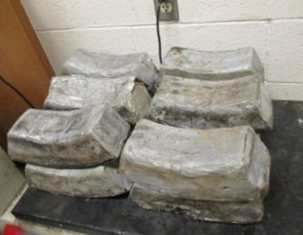  Investigators found a dozen bundles of meth stashed inside the Trailblazer's tires. (U.S....