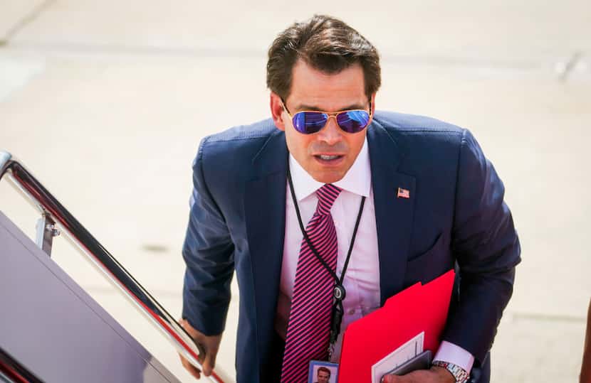 Anthony Scaramucci, the formerly appointed White House communications director, boards Air...