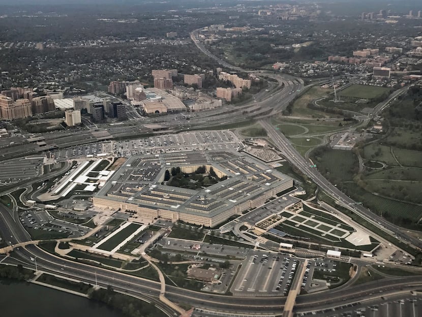 The Pentagon as seen from Arlington, Va., on April 14, 2017. 
