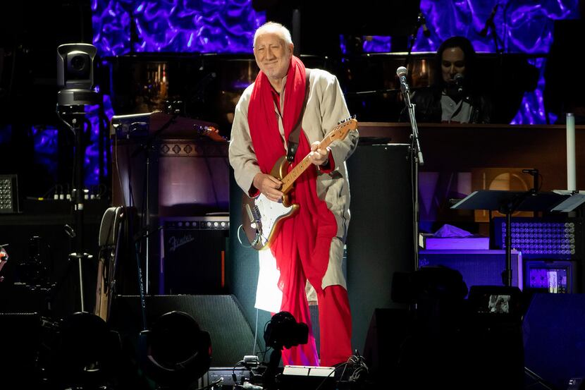 The Who's Pete Townshend performs at Fenway Park on Friday, Sept. 13, 2019, in Boston.