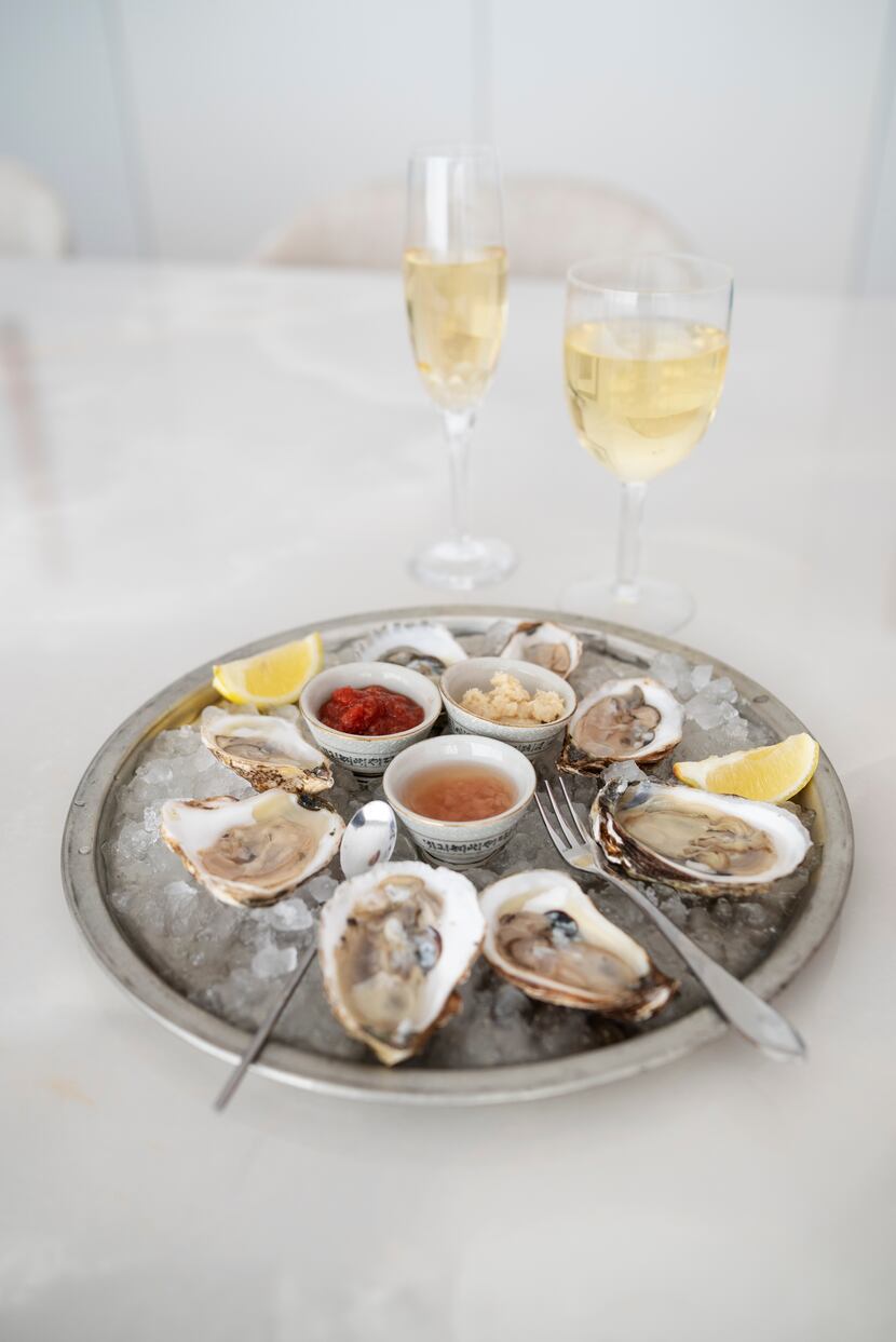 Oysters with Billaud-Simon Chablis 2018 and a brut Champagne