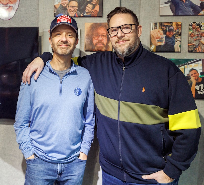 Rollertown Beerworks co-owners Jeff "Skin" Wade (left) and and Ben Rogers pictured at the...