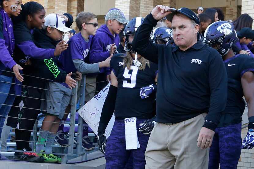 TCU head coach Gary Patterson is pictured before the Baylor University Bears vs. the TCU...