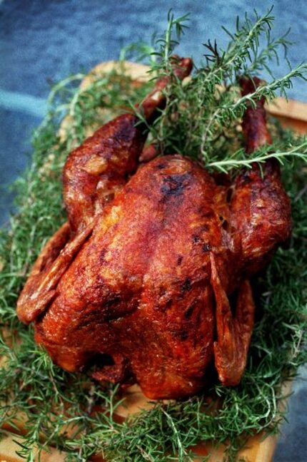 The finished deep fried Cajun turkey prepared by John Bass.