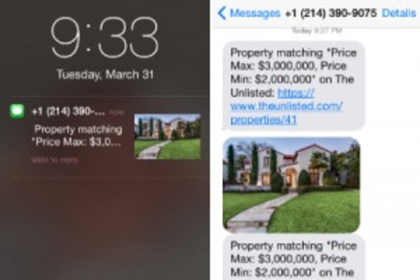  The property marketing website sends agents alerts when homes hit the market. (UnListed.com)