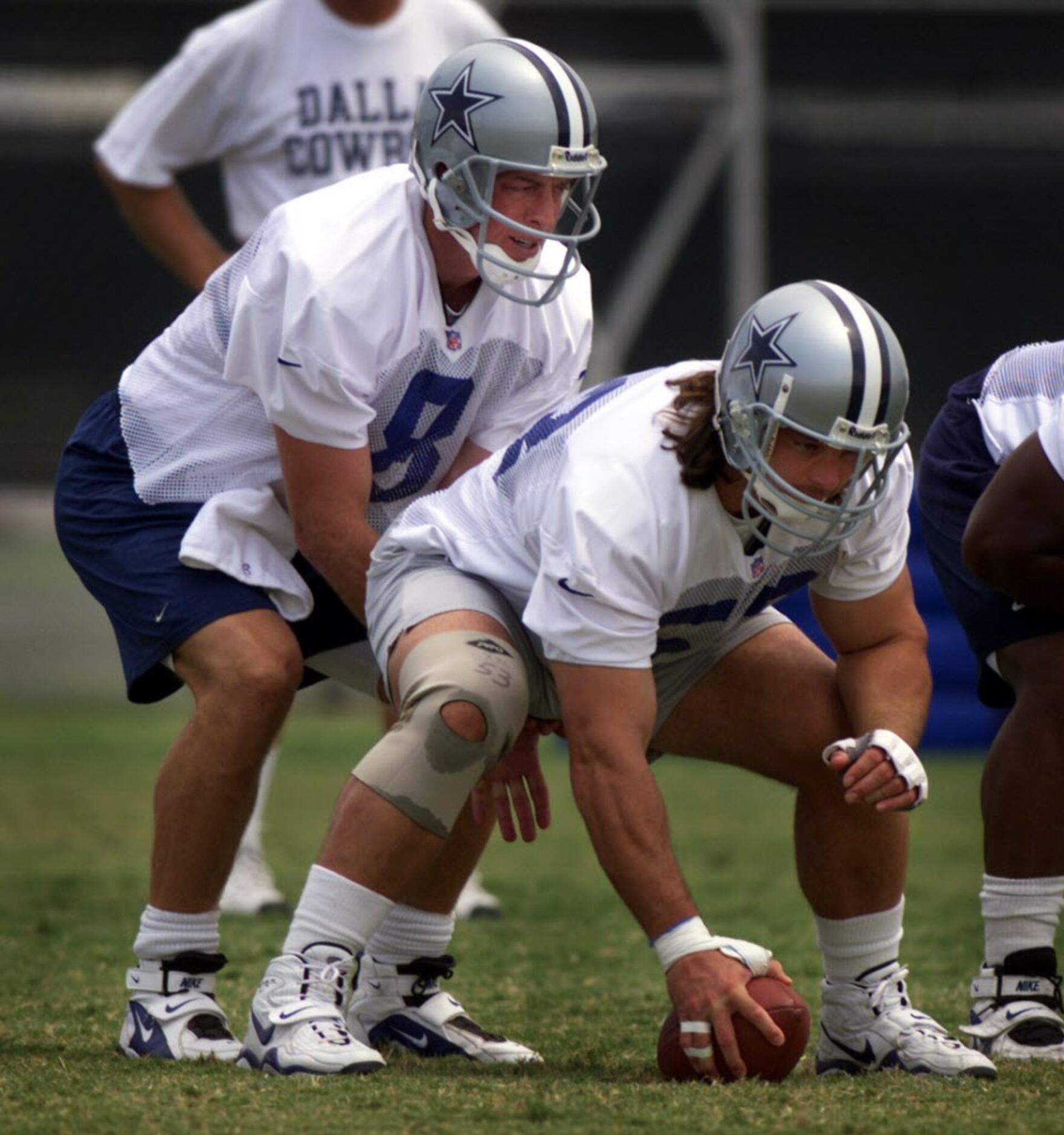 Mark Tuinei of the Dallas Cowboys in action against the Cleveland