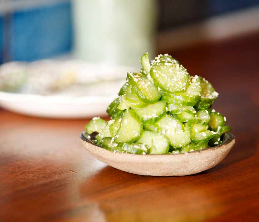 The Cucumber Sunomono salad at Salaryman in Dallas