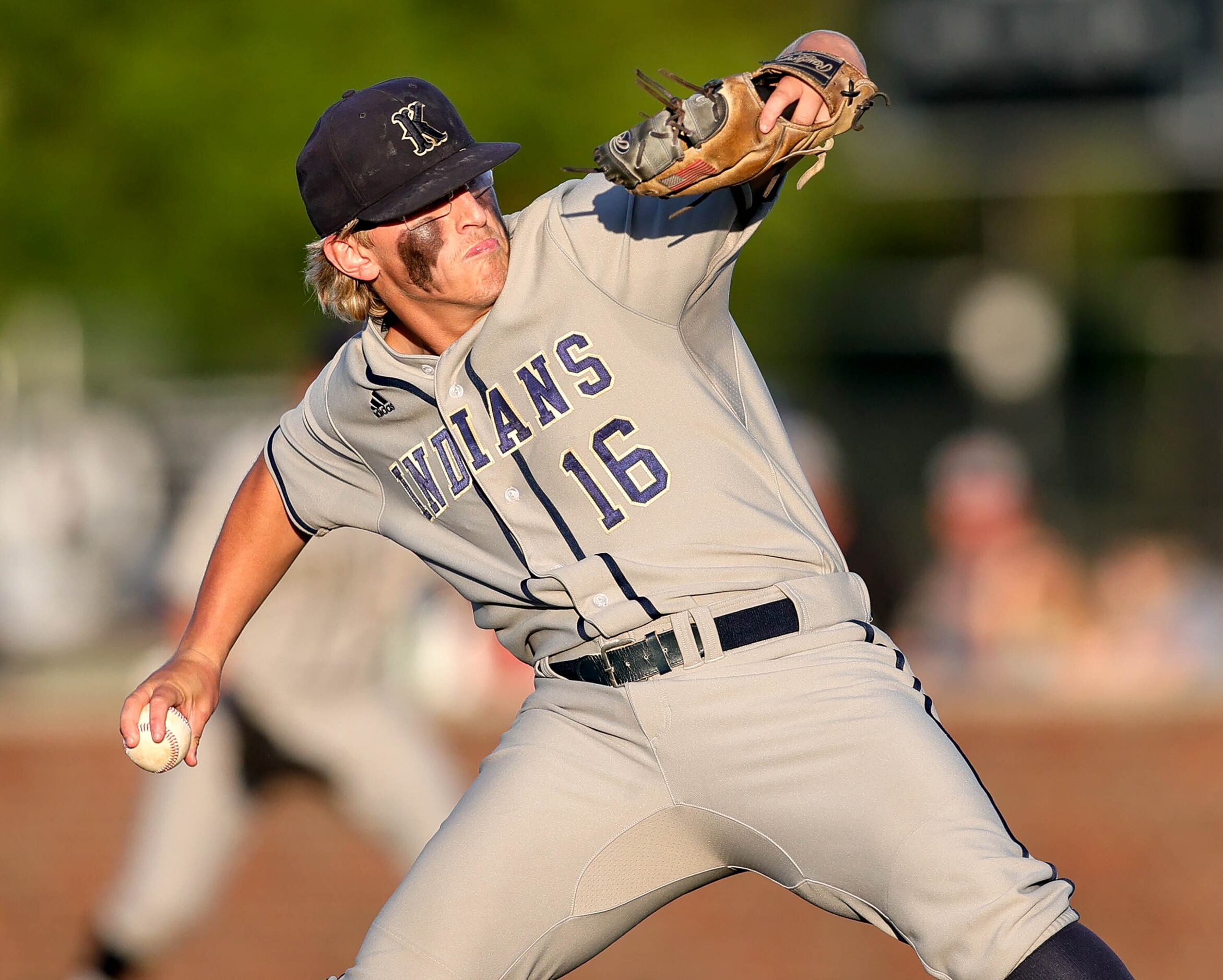 Keller starting pitcher Keever Vincent delivers a pitch to Flower Mound Marcus during game 1...