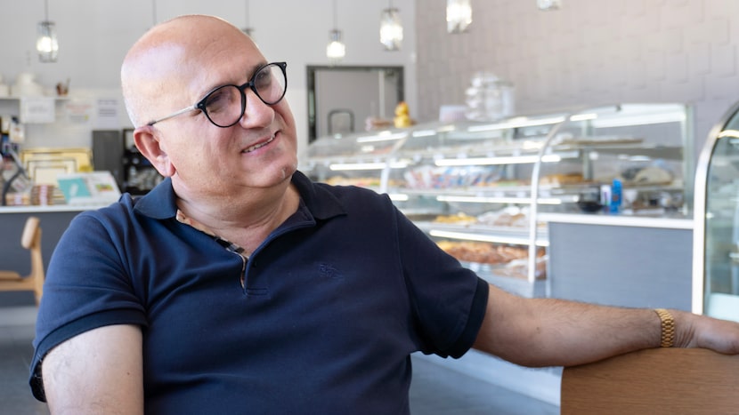 Zaven Ratevosyan, 62, owner of Natalie Bakery, sits for an interview on Saturday, June 8,...