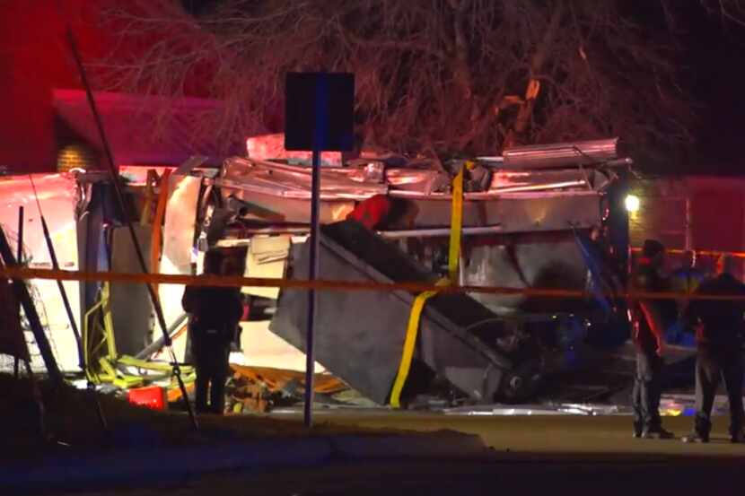 Four Fort Worth firefighters were injured in a rollover crash early Feb. 6, 2024.