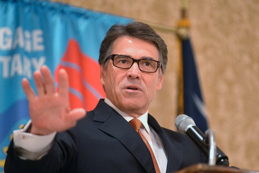 Texas Gov. Rick Perry talked about economic development during a Rotary Club of Spartanburg...