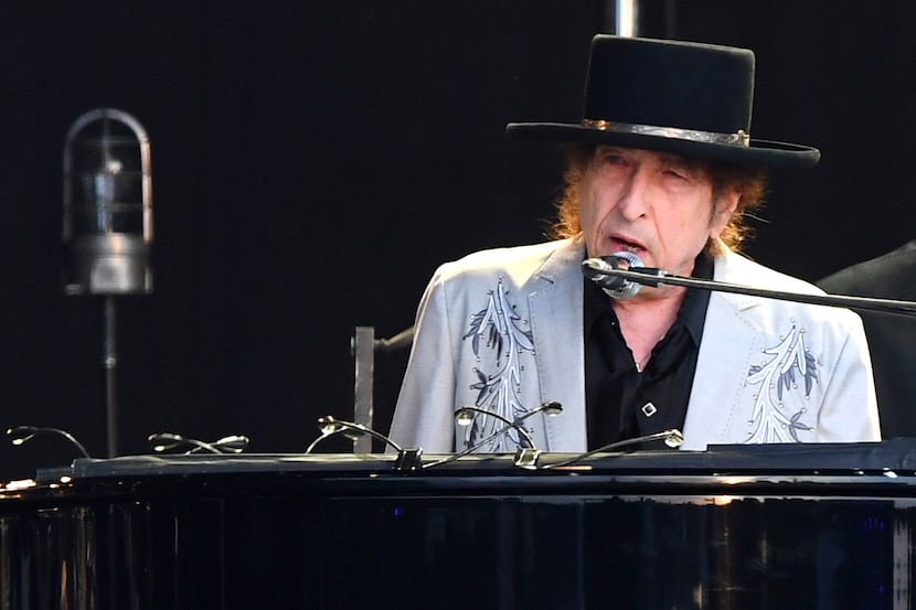 Bob Dylan performs on a double bill with Neil Young at Hyde Park on July 12, 2019 in London,...