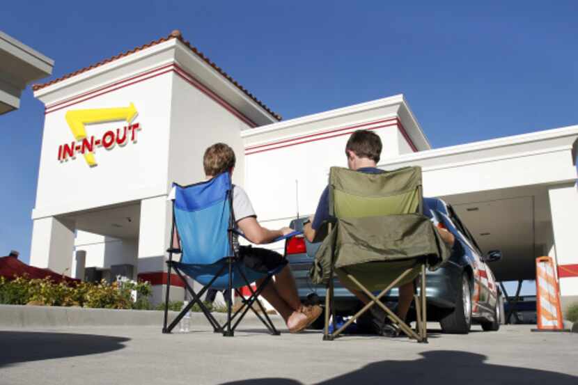 In-N-Out is known for its devoted customers, who often camp out to await restaurant openings.