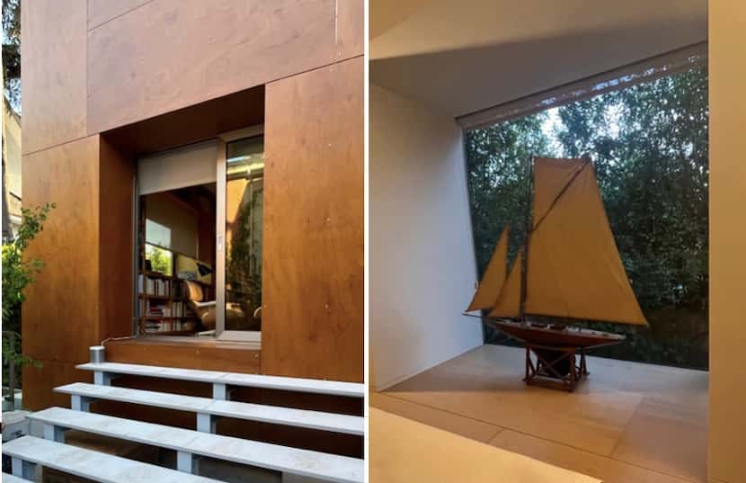 The Madrid home of architects Fuensanta Nieto and Enrique Sobejano is sheathed in oak veneer...