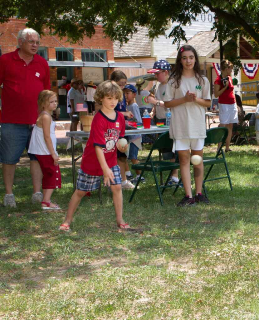 Dallas Heritage Village Junior Historians run the annual July Fourth carnival for kids.