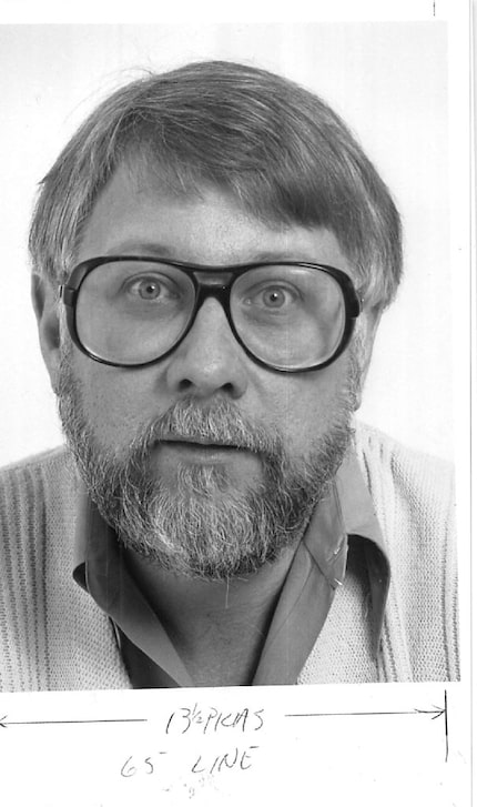 Portrait of DMN music critic John Ardoin, dated May 1982.