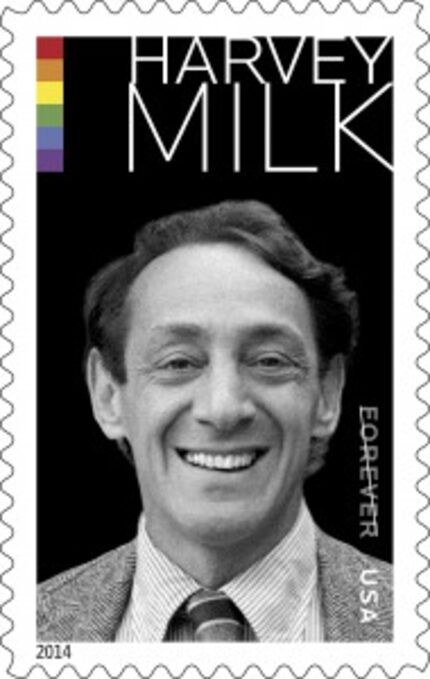  This undated image released by the United States Postal Service shows the Harvey Milk...