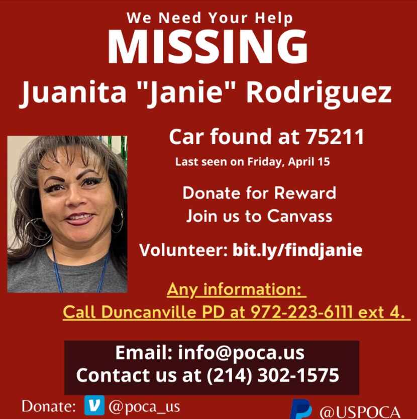 Amigos de Juanita "Janie" Rodríguez se juntaron para organizar una búsqueda. Un cuerpo...