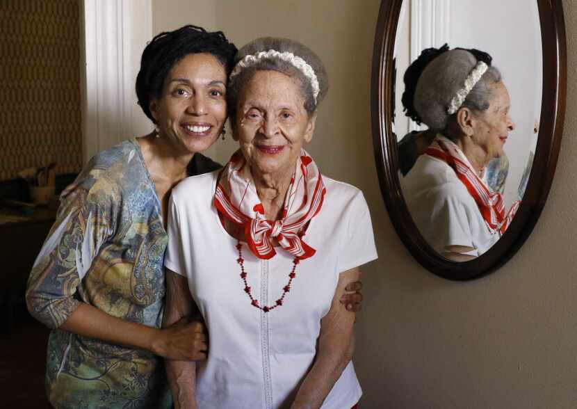 Leena Sanders, left, pose with her mother, Ruth Sanders, in Ruthâs home on Monday, March...