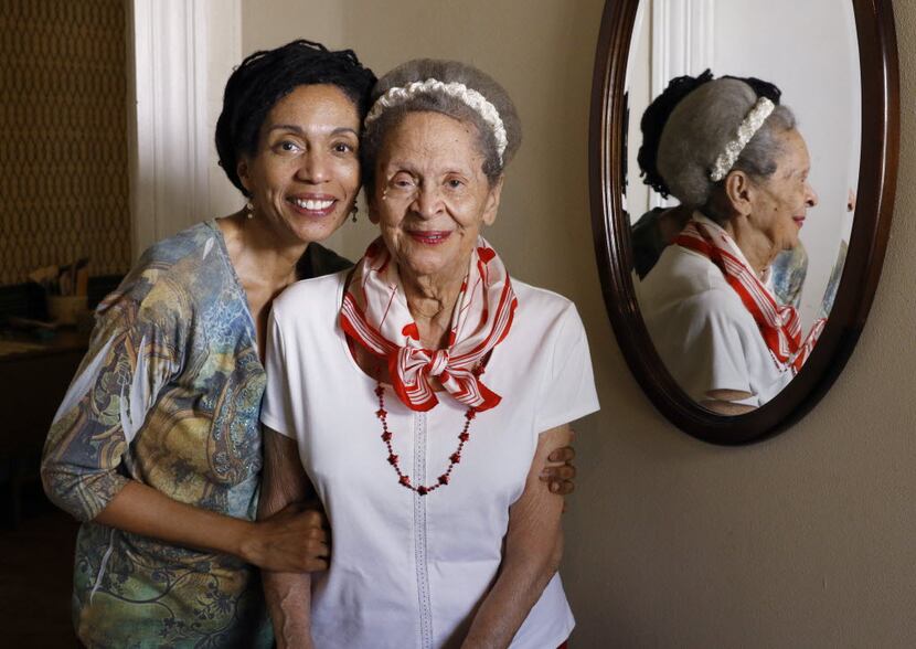 Leena Sanders, left, pose with her mother, Ruth Sanders, in Ruthâs home on Monday, March...