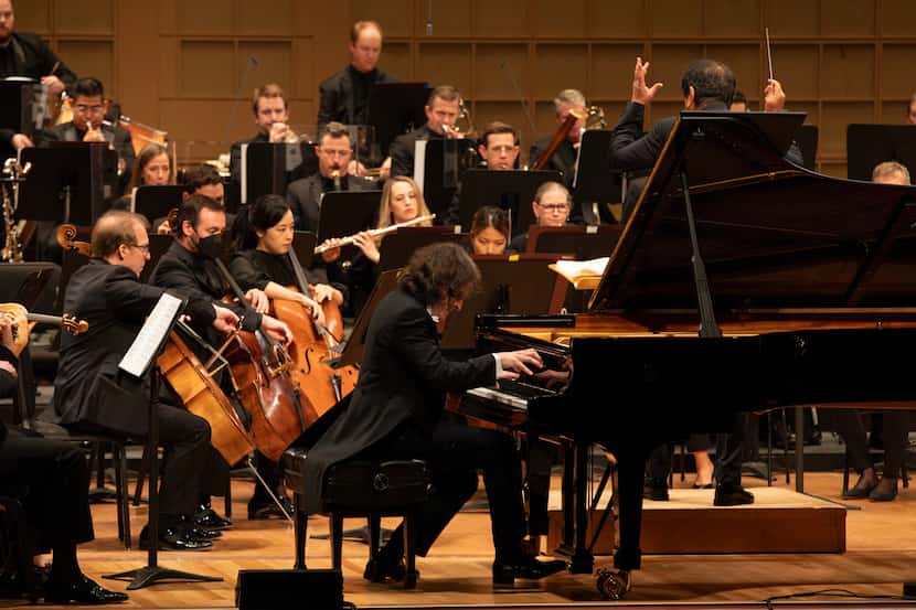 Pianist Alessandro Taverna performs with the Dallas Symphony Orchestra and guest conductor...