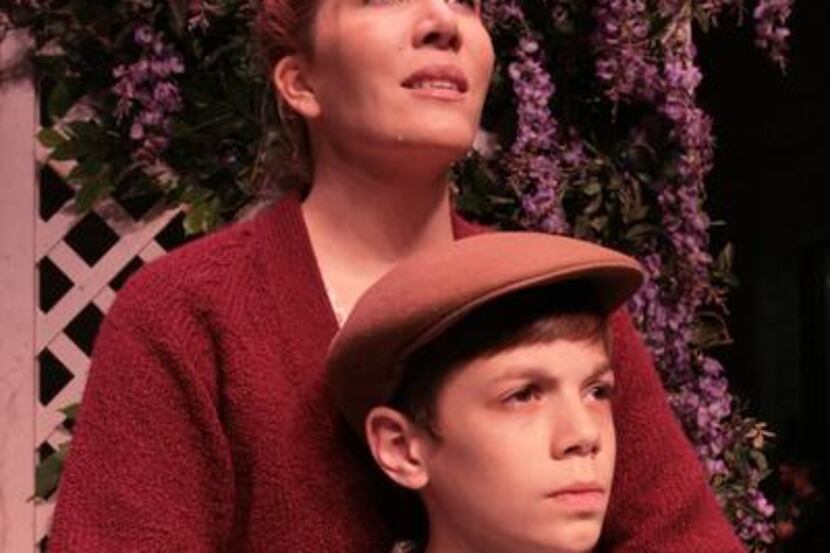 Christia Mantzke is Kate Macauley and Samuel Moran plays her son Ulysses in Lyric Stage’s...