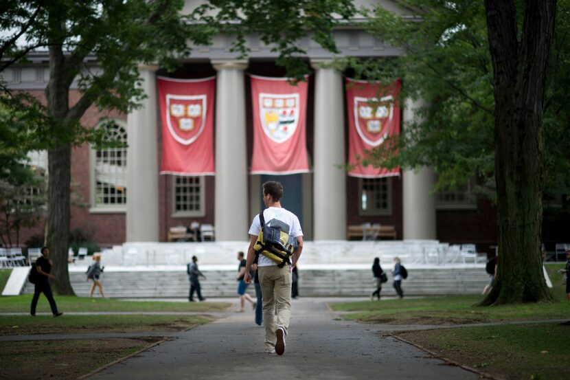 A file photo of students at Harvard University in Cambridge, Mass., Sept. 10, 2013....