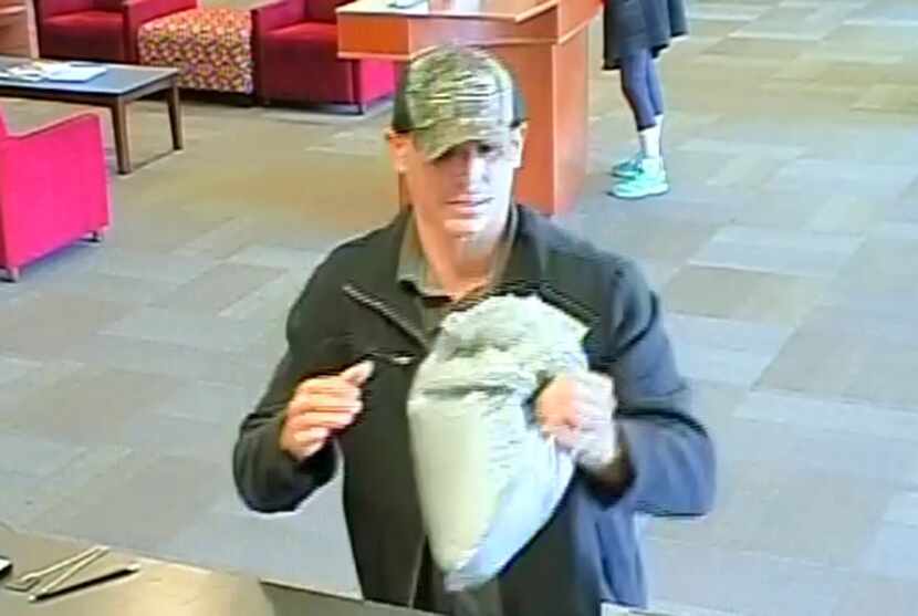 A video still of a bank robbery suspect in Oak Lawn.