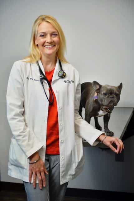 UNT alumnus Dr. Erin Tate photographed at CityVet in Dallas, Texas on June 18, 2020. Tate...