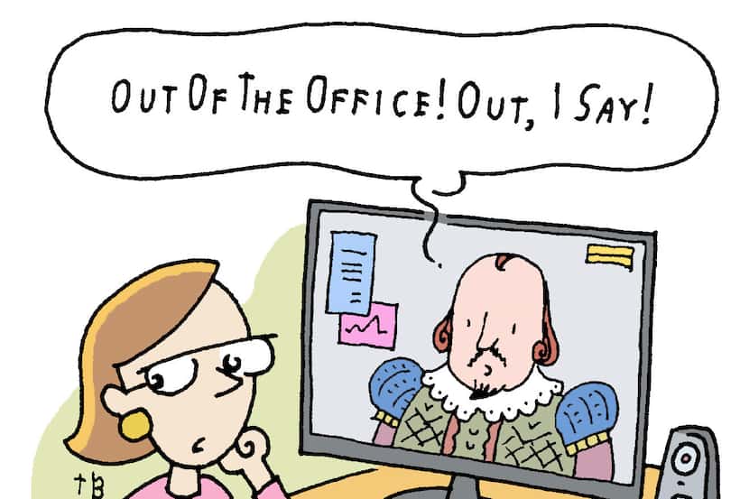 The illustration that accompanied The New York Times story on "The Art of the Out-of-Office...