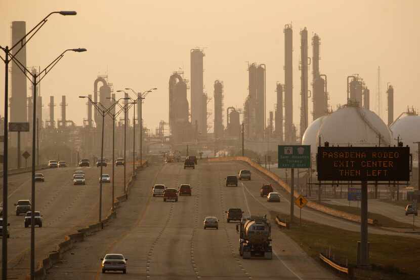 A petroleum refinery along State Highway 225 in Pasadena, near Houston, Sept. 16, 2011....