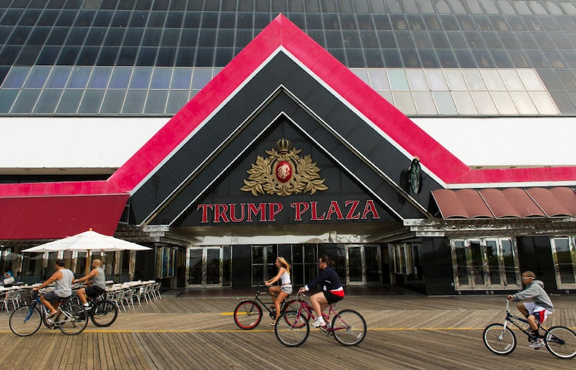 The Trump Plaza Hotel and Casino, which closed in Sept. 2014, in Atlantic City, N.J., July...