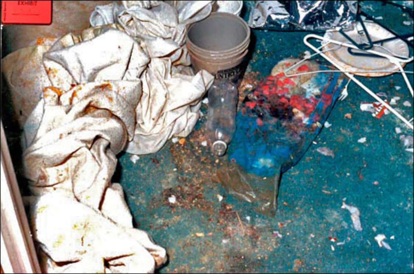 Several days after Lauren's rescue in June 2001, authorities took this photo of the closet...