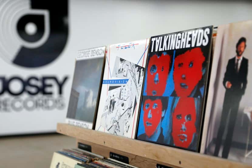 Records on display for sale at Josey Records and Music in Dallas on Tuesday, October 14, 2014.