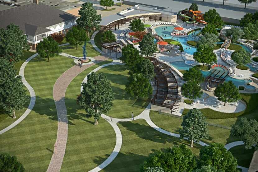  The Hilton Anatole will break ground this month on a three-acre water attraction.