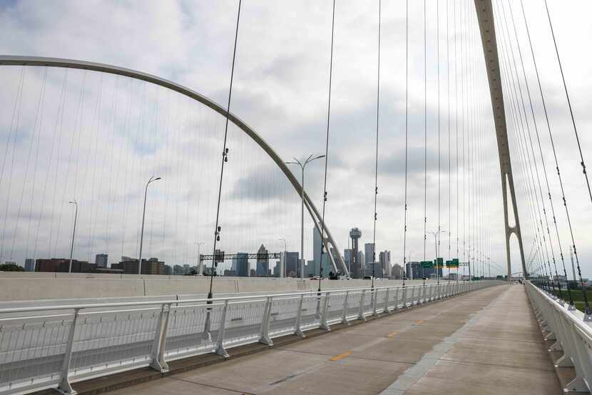Margaret McDermott Bridge in Dallas on Thursday, June 10, 2021. (Lola Gomez/The Dallas...