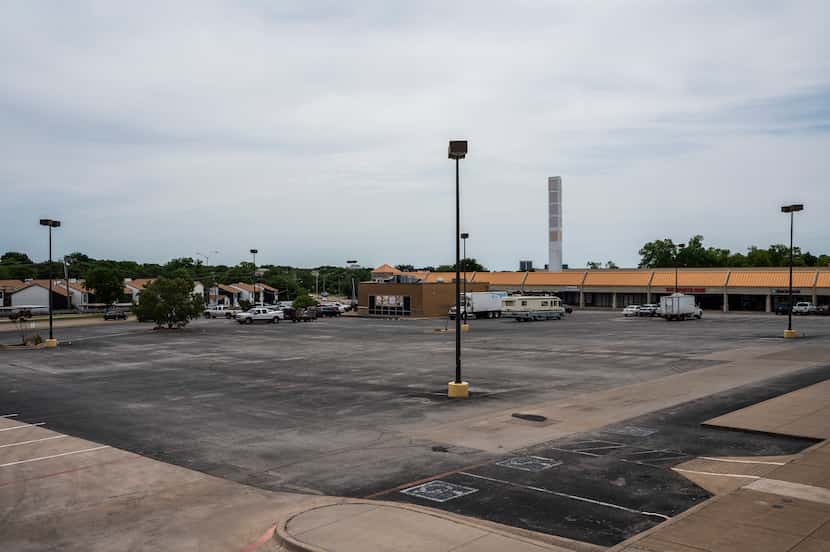 An empty parking outside of what used to be a Stein Mart at Pepper Square in Dallas, on...